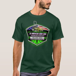 Customize USA Flag Patriotic Lawn Care Service T-Shirt