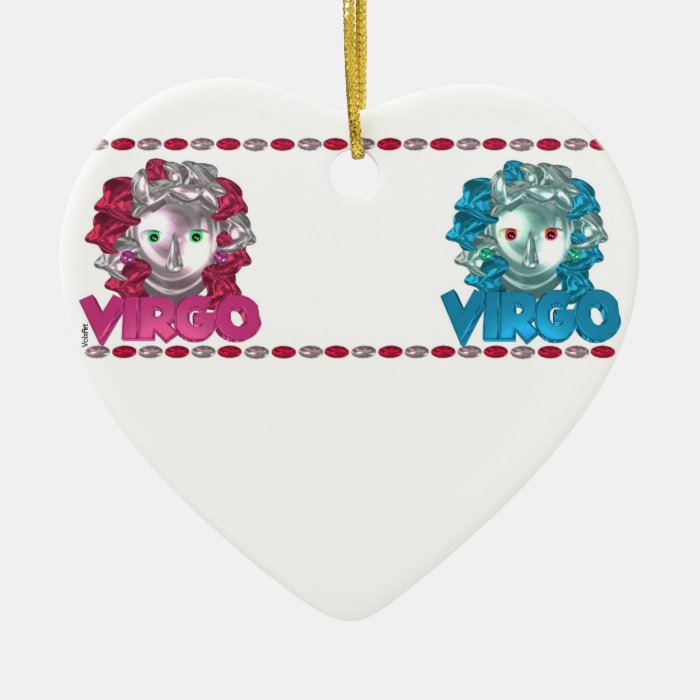 Customize Valxart  Virgo Virgo friendship Christmas Ornaments