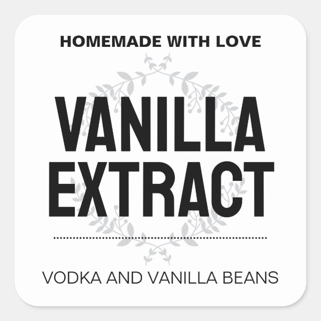 Customize Vanilla Extract label VE011_01sqv1 (Front)