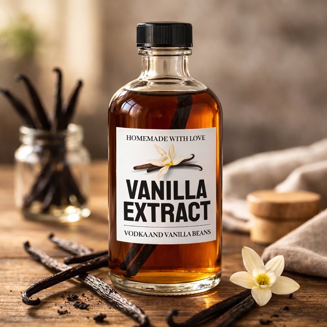 Customize Vanilla Extract label VE101_01sq (Custom Vanilla Extract Label)