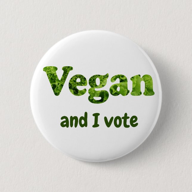 Customize Vegan Activist Voter Button (Front)
