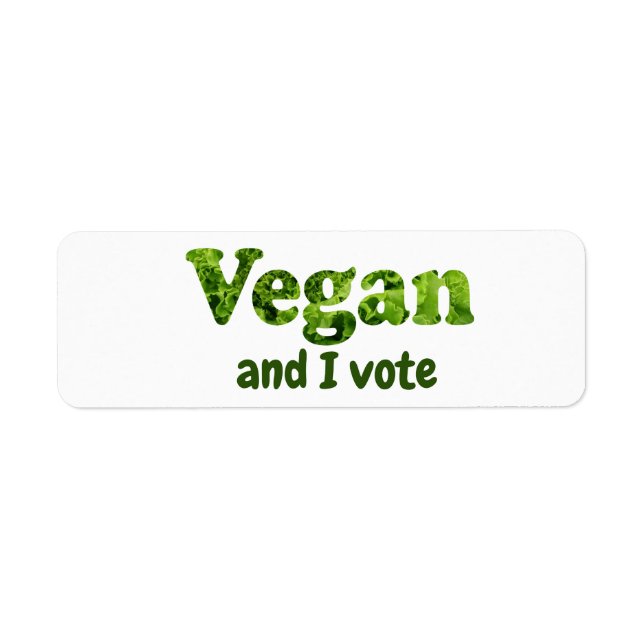 Customize Vegan Activist Voter Label (Front)