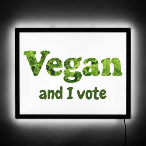 Customize Vegan Activist Voter LED Sign