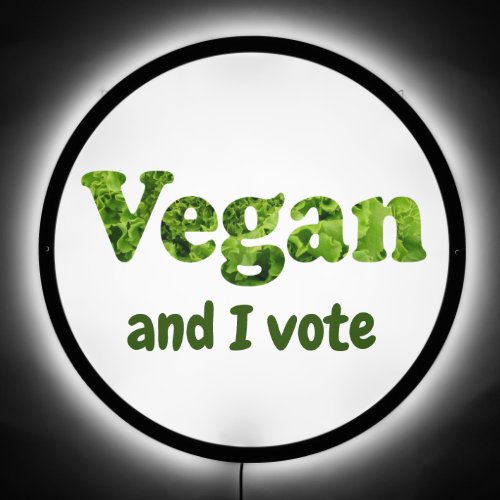 Customize Vegan Activist Voter LED Sign