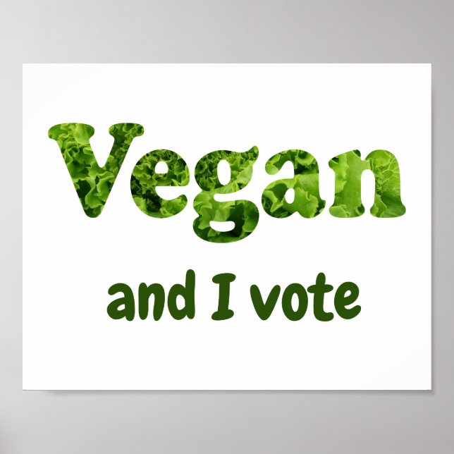 Customize Vegan Activist Voter Poster (Front)
