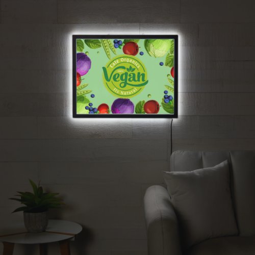 Customize Vegan Shop Fresh Vegetables Shop Window LED Sign