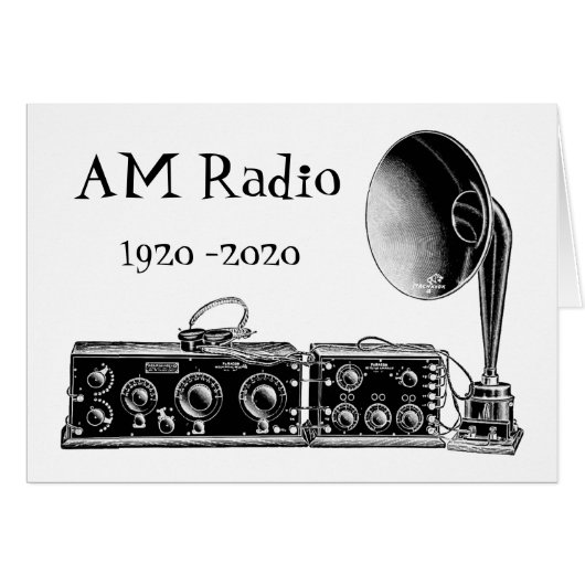 Customize Vintage AM Radio Receiver Cards (Front Horizontal)