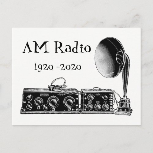 Customize Vintage AM Radio Receiver Postcard