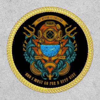 Customize Vintage Deep Sea And Scuba Diver Graphic Patch