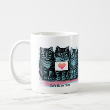 Customize Vintage Kittens Add Names Coffee Mug by PetKingdom at Zazzle