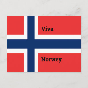 Customize Viva Norway Flag Postcard