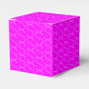 Customize w/Initial, White Letter, magenta pink Favor Boxes