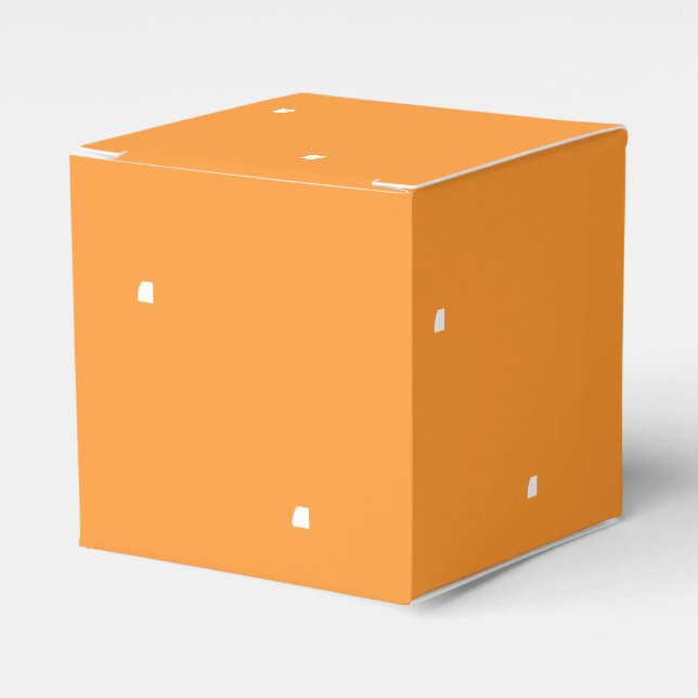 Customize w/Initial White Letter Number saffron Favor Boxes (Front Side)