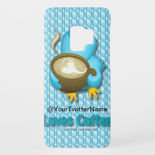 Customize W Your Twitter Name Coffee Bird Case_Mate Samsung Galaxy S9 Case