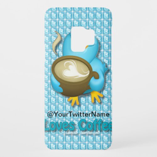 Customize W Your Twitter Name Coffee Bird Case_Mate Samsung Galaxy S9 Case
