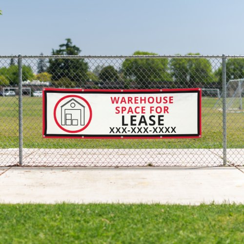 Customize Warehouse Space For Lease Fence Large  Banner