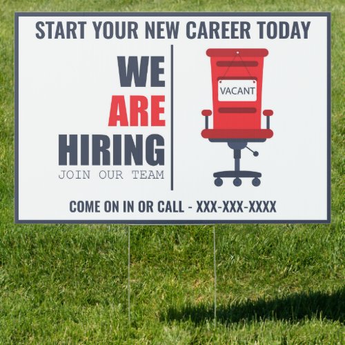 Customize We Are Hiring Join Our Team Large Sign