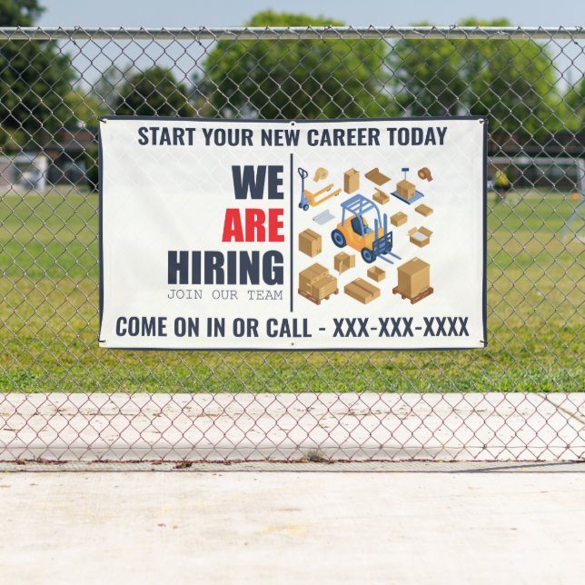 Customize We Are Hiring Warehouse Job Large Banner (Insitu)