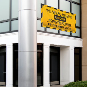Customize We Are Re-building Under Construction Banner