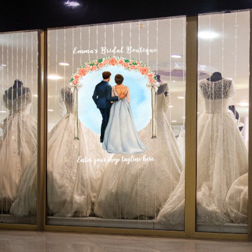 Customize Wedding Dress Bridal Boutique Shop  Window Cling