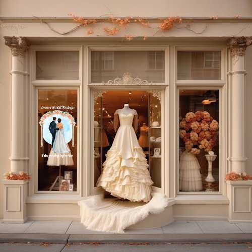 Customize Wedding Dress Bridal Boutique Shop  Window Cling