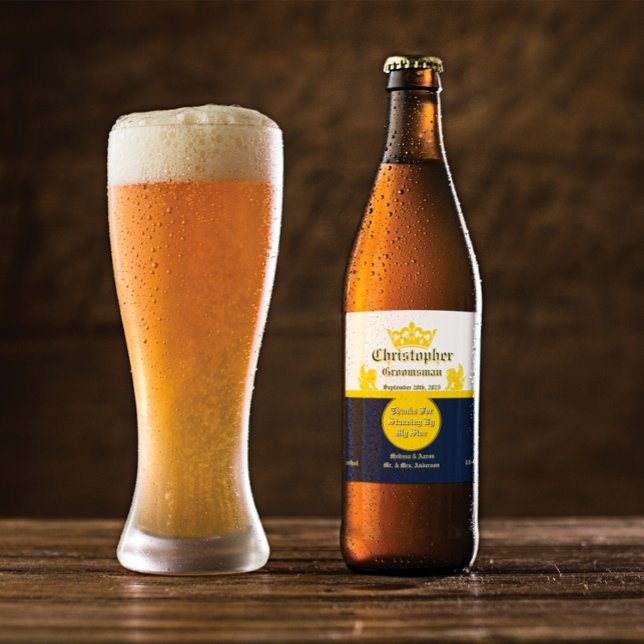 Customize Wedding Reception Best Man Groom Etc Beer Bottle Label (Creator Uploaded)