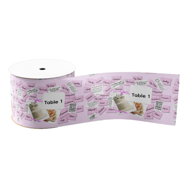 Customize Wedding Seating Ribbon (Spool)