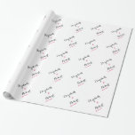 Customize Wedding Wrapping Paper<br><div class="desc">Customize Wedding Wrapping Paper. Easily add the name of bride and groom and the wedding date.</div>