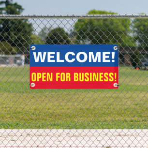 Customize Welcome Open For Business Banner