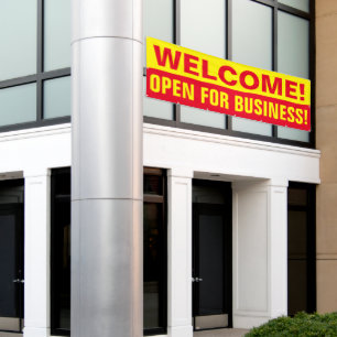 Customize Welcome Open For Business Banner