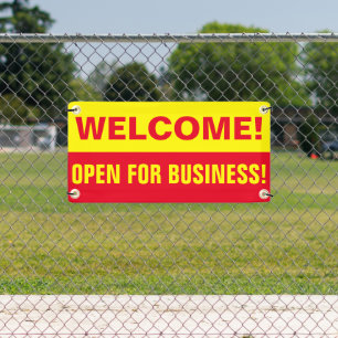 Customize Welcome Open For Business Banner