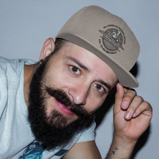 Customize Welding Contractor Logo Work Promo Snap Back Hat (Creator Uploaded)