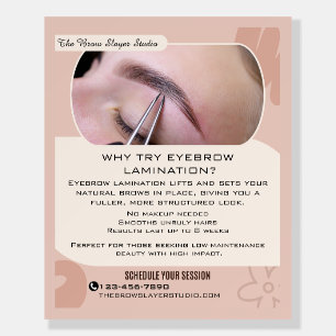 Customize Why Eyebrow Laminating Studio Service Foam Board