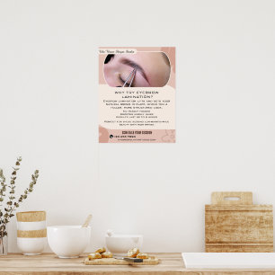 Customize Why Eyebrow Laminating Studio Service Poster