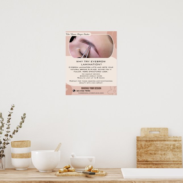 Customize Why Eyebrow Laminating Studio Service Poster (Kitchen)