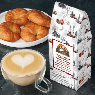 Customize Winter Camp Cottages Brand Promo Merch Roasted Coffee