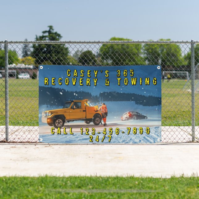 Customize Winter Off Road Recovery Towing Service  Banner (Insitu)
