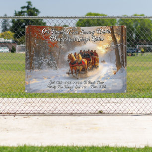 Customize Winter Wonderland Snow Sleigh Ride Promo Banner