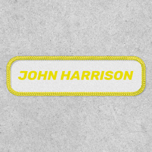 Customize with name, bold italic yellow white patch
