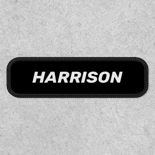 Customize with name text bold italic black white patch