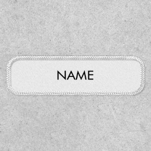 Customize with name, text minimalist black white patch