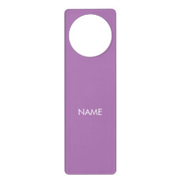 Customize with name, text minimalist lavender door hanger