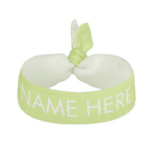 Customize with name, text minimalist lime green elastic hair tie
