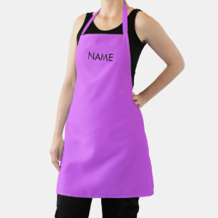 Customize with name, text minimalist orchid apron