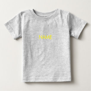 Customize with name, text minimalist yellow letter baby T-Shirt