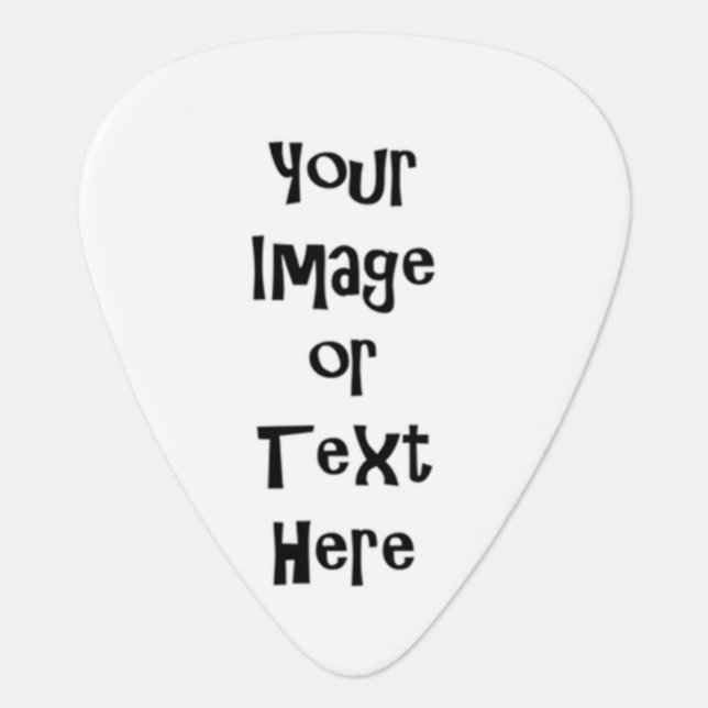 Customize with personalized pictures and text guitar pick (Front)