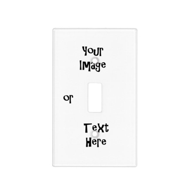 Customize with personalized pictures and text light switch cover (Front)