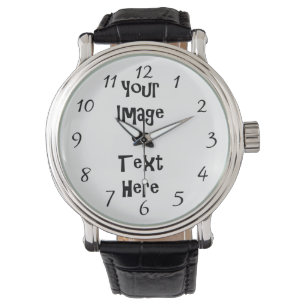 Customize with personalized pictures and text watch