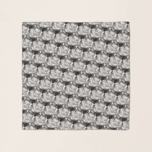Customize with Your Black and White photo pattern Scarf