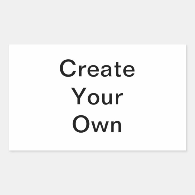 Customize with your companies logo or name rectangular sticker (Front)